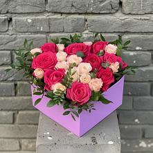 Цветочная композиция из Розы в коробке в Пронске