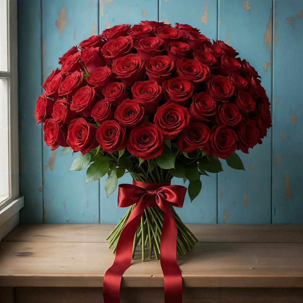 Букет Красные розы Блэк Меджик в Пронске