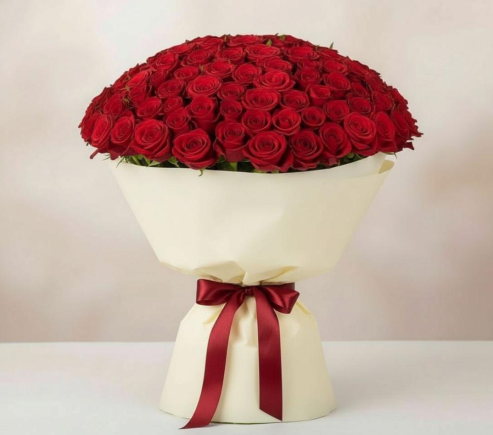 Букет 101 Красная роза Милано в Пронске