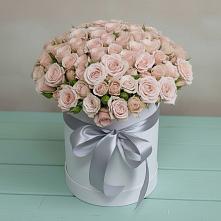 Цветочная композиция из Розы в шляпной коробке в Пронске