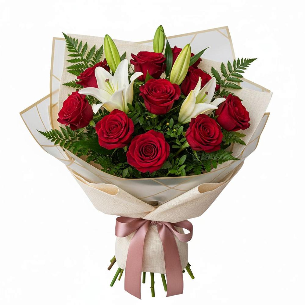 Букет цветов из: Лилии и Розы в Пронске