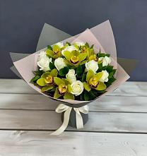 Букет цветов из:  Орхидеи и Розы в Пронске