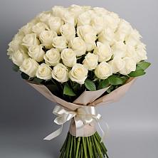 Букет 101 беля роза Белоснежка в Пронске