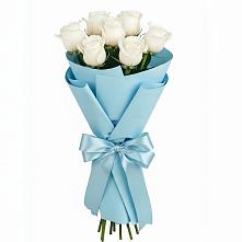 Букет 7 белых роз Проуд в Пронске