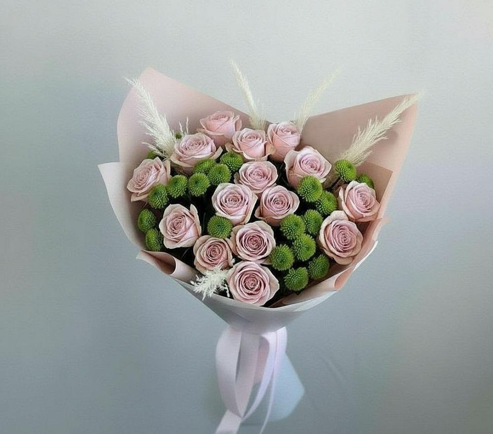 Букет цветов из: Розы и Хризантемы в Пронске