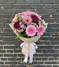 Букет цветов из:  Герберы и Хризантемы в Пронске