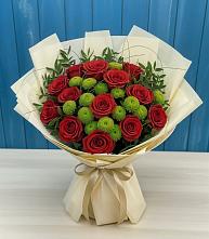 Букет цветов из:  Розы и Хризантемы в Пронске