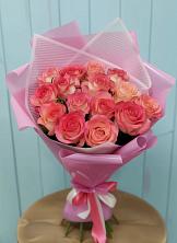 Букет 15 Розовых роз Равель в Пронске